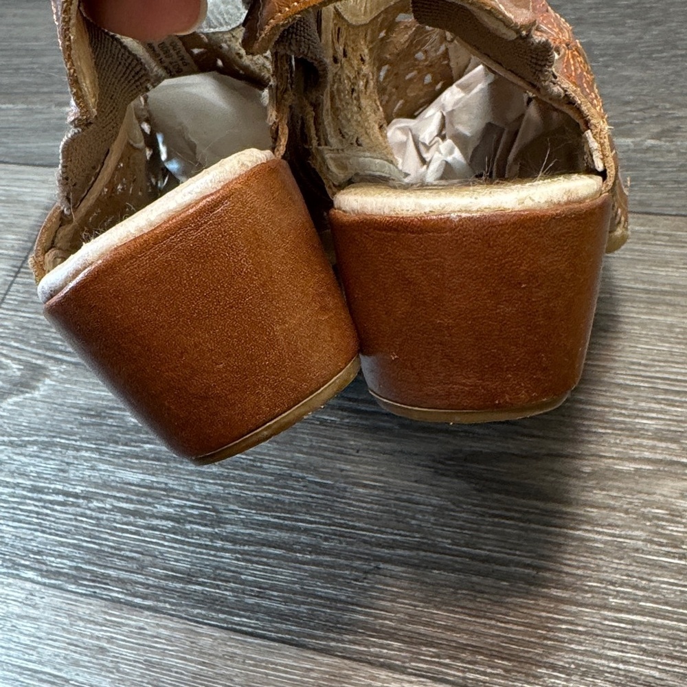 Pikolinos Brown floral Leather Slip-On Shoes size 37 (j128) - Picture 7 of 11
